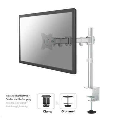 Neomounts Select NM-D135 Monitor Tischhalterung schwenkbar 10-30Zoll, silber