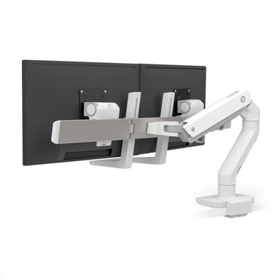 Ergotron HX Dual Monitorhalterung für 2 Monitore bis 32 Zoll mit C-Klemme, weiß