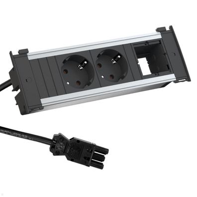 Bachmann KAPSA S Einbausteckdose 2x Steckdose 1x Custom GST18 (927.052)
