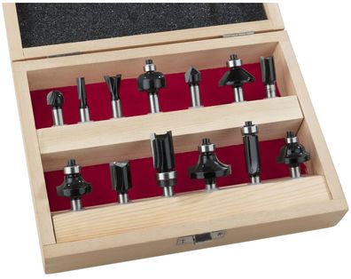 HM Fräsersatz 13-teilig Oberfräsen 8 mm Schaft