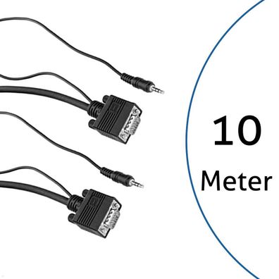 Bachmann VGA Kabel mit Miniklinke 10m (918.069)