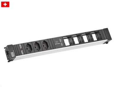 Bachmann Conference / TOP FRAME Steckdose 8-fach 3x CH T13, 1x USB-Charger, 4x C