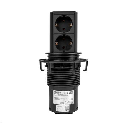 Bachmann Elevator versenkbare zweifach Steckdose, schwarz (928.0024)
