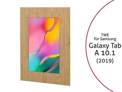 TabLines TWE079O Tablet Wandeinbau für Samsung Tab A 10.1 (2019), Eiche