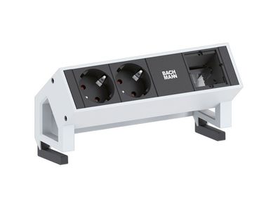 Bachmann DESK 2 2x Steckdose 1x Custom (902.203) weiß