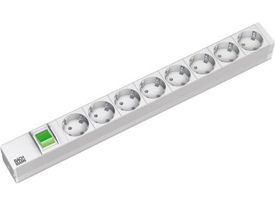 Bachmann 19 Zoll 8-fach Steckdosenleiste 1x Schalter 1HE (333.400)