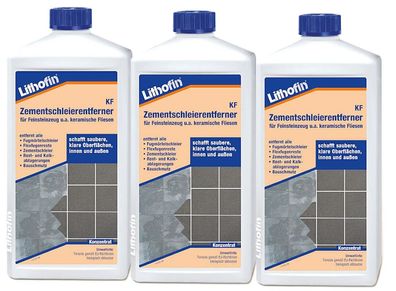 Lithofin KF Zementschleierentferner 3 x 1 Liter