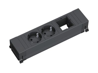 Bachmann Power Frame 3-fach 2x Steckdose 1x Custom Modul (916.060)
