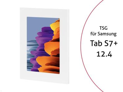 TabLines TSG076W Tablet Schutzgehäuse für Samsung Tab S7+ 12.4, weiß