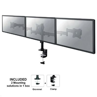 Neomounts Select NM-D135D3BLACK 3-fach Monitor Tischhalterung bis 27Zoll, schwar