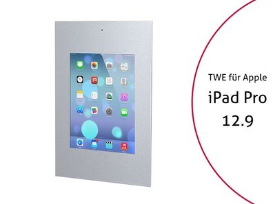 TabLines TWE033S Tablet Wandeinbau für Apple iPad Pro 12.9 (1./2. Gen.) DS, silb