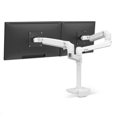 Ergotron LX Monitorhalterung für 2 Monitore mit C-Klemme (45-610-216), weiß