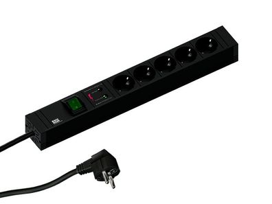 Bachmann Connect LINE Steckdosenleiste 5-fach mit Schalter und Überspannungsschu