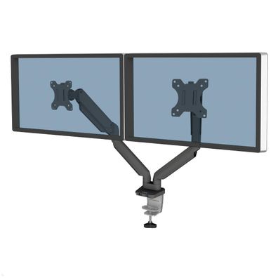 Fellowes Monitorarm Platinum für 2 Monitore nebeneinander, schwarz (8042501)