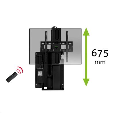 MonLines MLS675B TV Lift Standfuß elektrisch, 675mm, schwarz