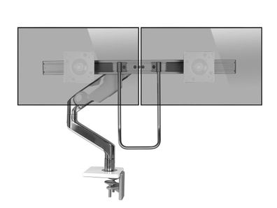 Humanscale M8.1 Monitor Tischhalterung für zwei Monitore Klemme, schräg, weiß (M