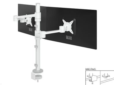 Dataflex Viewlite Monitor Tischhalterung für zwei Monitore (58.140), weiß