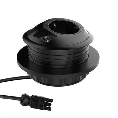Dataflex Power PixelTUF Einbausteckdose 1x Steckdose, 1x USB-A, 1x USB-C (26.203