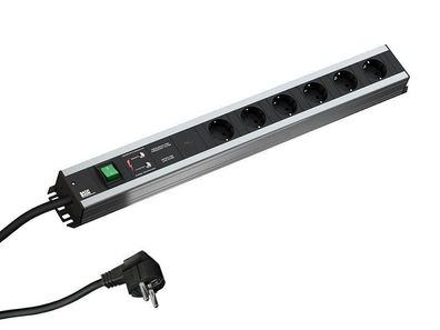 Bachmann Handwerkerleiste 6x Steckdose, 1x Schalter, Gerätevollschutz (300.012)