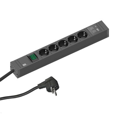 Bachmann Connect LINE 5x Steckdosenleiste mit USB-Charger A/C und Schalter (420