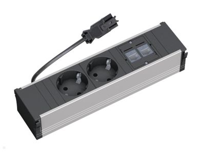 Bachmann CONI Modulträger 3-fach, 2x Steckdose, 2x CAT5e (333.1008)