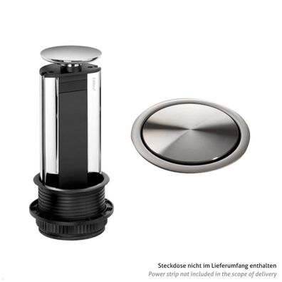 EVOline Port Zubehör Ersatz Wippdeckel für versenkbare Steckdosenleiste, Edelsta