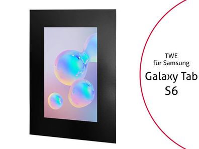 TabLines TWE083B Tablet Wandeinbau für Samsung Tab S6, schwarz
