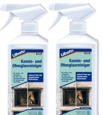 Lithofin Kamin- & Ofenglasreiniger 2 x 500 ml
