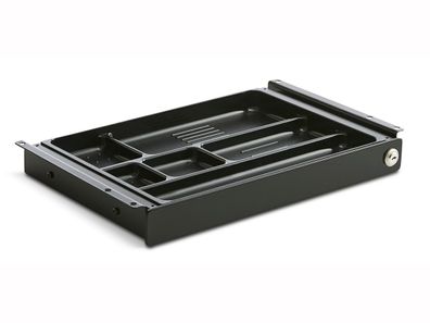TecLines TUS017B ausziehbare Unterbau Schublade M inkl. Schloss, schwarz