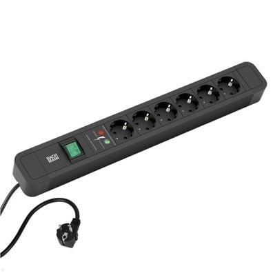 Bachmann PRIMO 2 6-fach Steckdosenleiste CEE7/3, Schalter, 1xSPD, 2m Zuleitung (