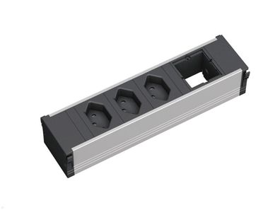 Bachmann CONI Steckdoseneinheit 4-fach 3x Steckdose CH, 1x Custom Modul (912.015