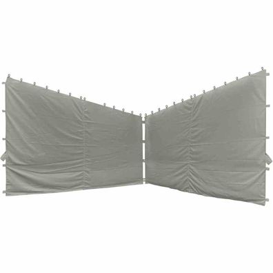 Seitenteile zu Pavillon Berlino 3x3 m, grau, 2er Set Bezug aus Polyester, 160g/m² in