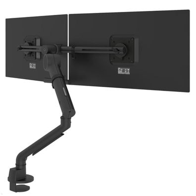 Dataflex Viewgo pro HD Monitorhalterung für 2 Monitore mit Griff (48.843), schwa