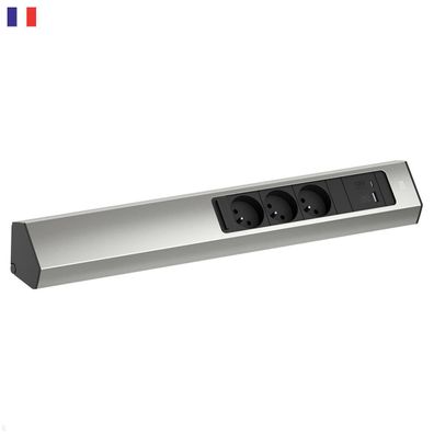 Bachmann CASIA 2 3x FR Steckdose UTE 1x USB-Charger A/C (932.007) Edelstahl-Opti