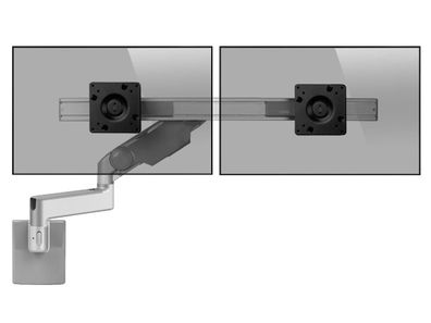 Humanscale M8.1 Monitor Wandhalterung für 2 Monitore gerade silber (M81HMSE2S)