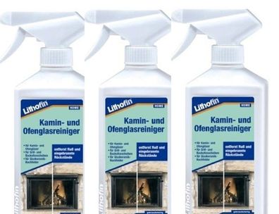 Lithofin Kamin- & Ofenglasreiniger 3 x 500 ml