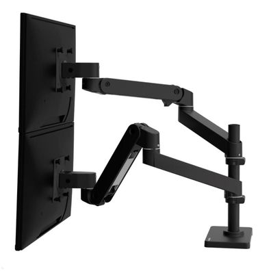 Ergotron LX Pro dual Monitorhalterung mit Tischklemme, hohe Säule (45-690-292),