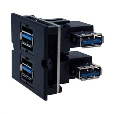 Bachmann Custom Modul 2x USB 3.0 A/A Buchse, 90° angewinkelt (917.059)