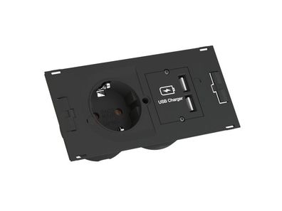 Bachmann DUE 1x Steckdose, USB-Charger A/A (929.040)