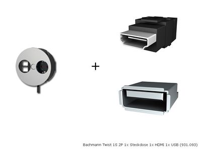 Bachmann Twist 1S 2P 1x Steckdose 1x HDMI 1x USB (931.093)