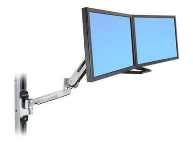 Ergotron LX Steh-Sitz Wandhalterung für 2 Monitore mit Griff (45-243-126)