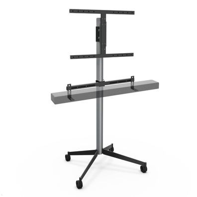 Erard KANA 1600XXL mobiler TV Ständer mit Soundbarhalter 40-80 Zoll, silber / sc