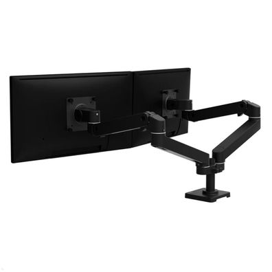 Ergotron LX Pro Dual Monitorhalter bis 27 Zoll side by side (45-686-292), schwar