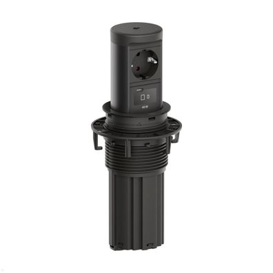 Bachmann Elevator 2 versenkbare Einbausteckdose 1x Steckdose, USB-C Charger, Wi