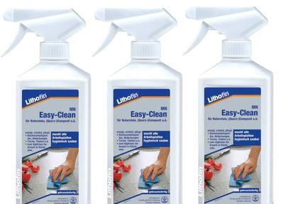 Lithofin MN Easy Clean Naturstein Reiniger 3x500ml Sprühflasche
