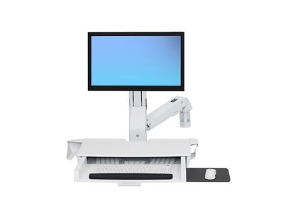 Ergotron StyleView Sit-Stand Combo Wandhalterung mit Ablagefläche (45-260-216),