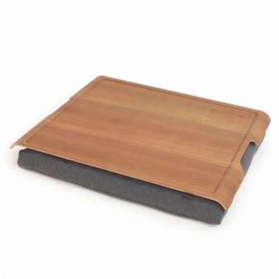 Bosign Laptop Knietablett Laptray Large Rutschfest, Teakholz