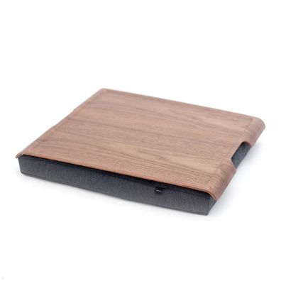 Bosign Laptop Knietablett Laptray Large Rutschfest, Walnussholz