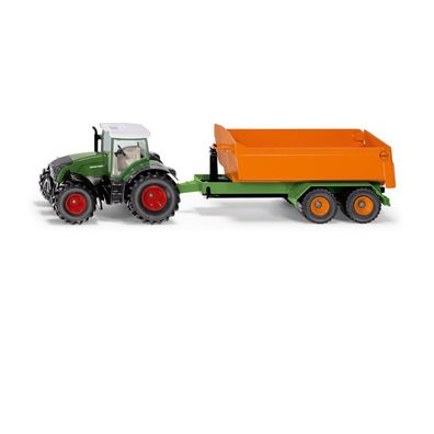 SIKU Farmer - Fendt Traktor mit ausziehbarem Anhänger, 1:50