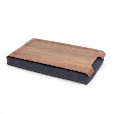 Bosign Laptop Knietablett Mini Laptray Rutschfest, Walnussholz